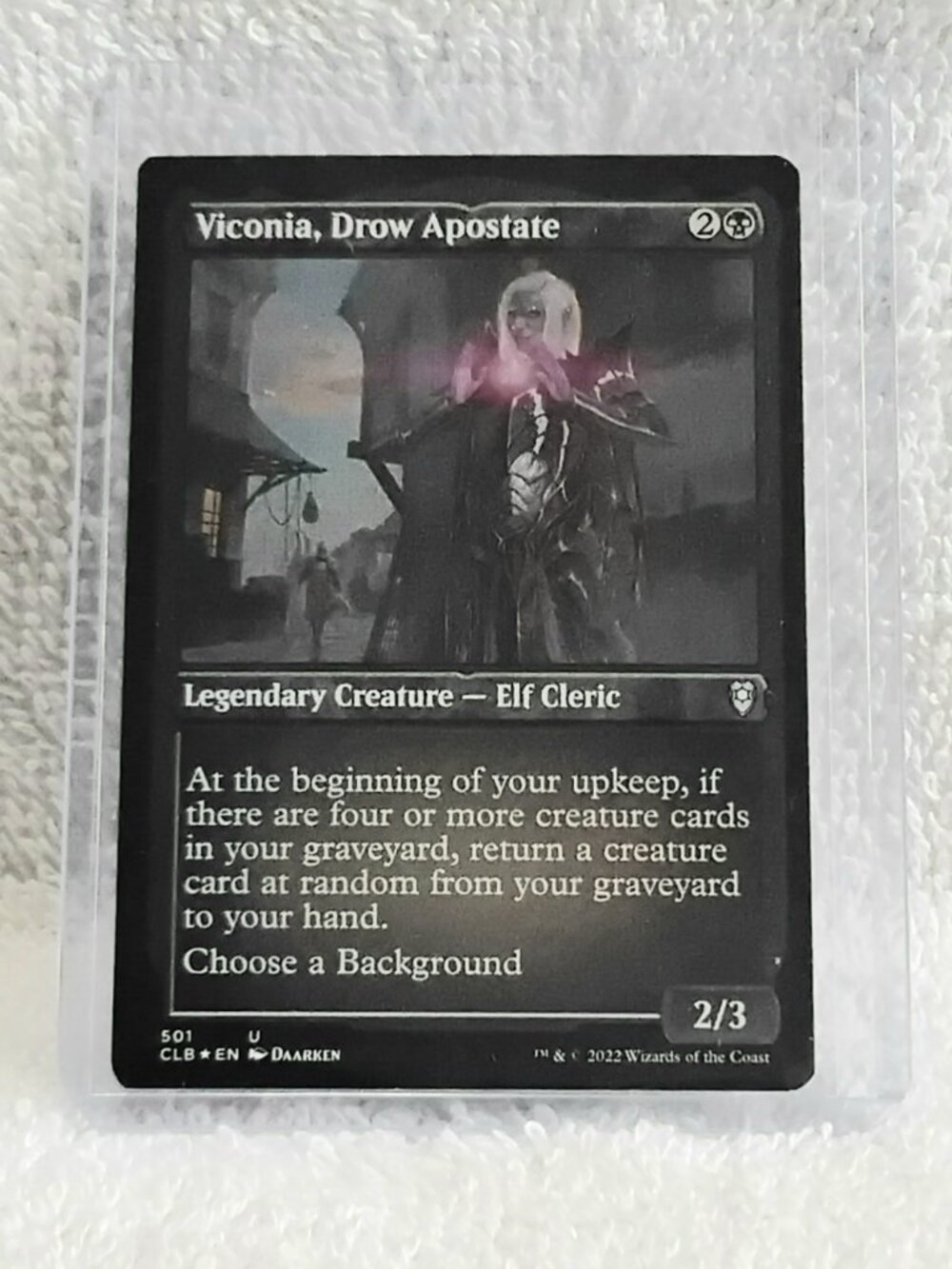 5/$20 Mint 2022 MTG Voconia, Drow Apostate UC Foil Card 501 Deckmaster!!